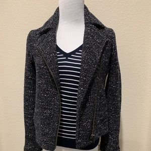 Moto JCrew jacket tweed midnight navy 00